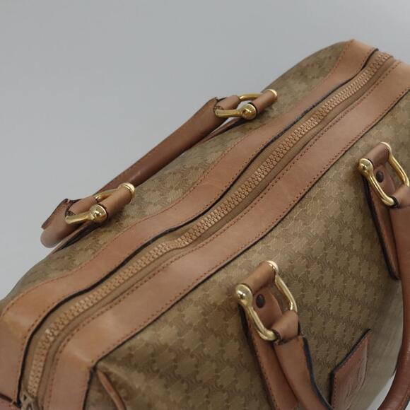 CELINE Macadam Canvas Boston Bag Pvc Leather Beige Gold - Picture 6 of 16